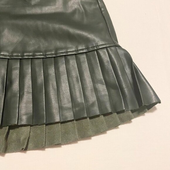 Zara Pleated Faux Leather Mini Skirt Size Small - Picture 10 of 16
